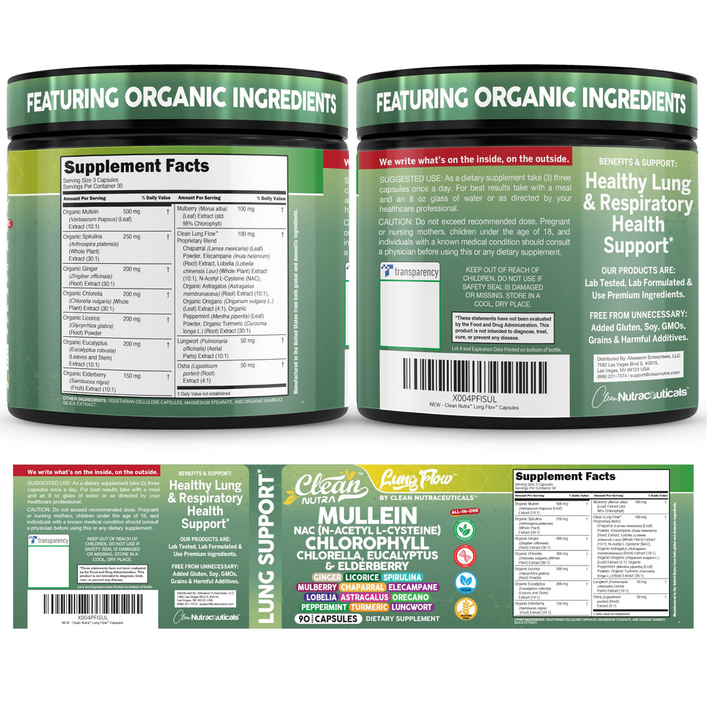 Clean Nutra Respiratory Support Capsules | Breath Easy

