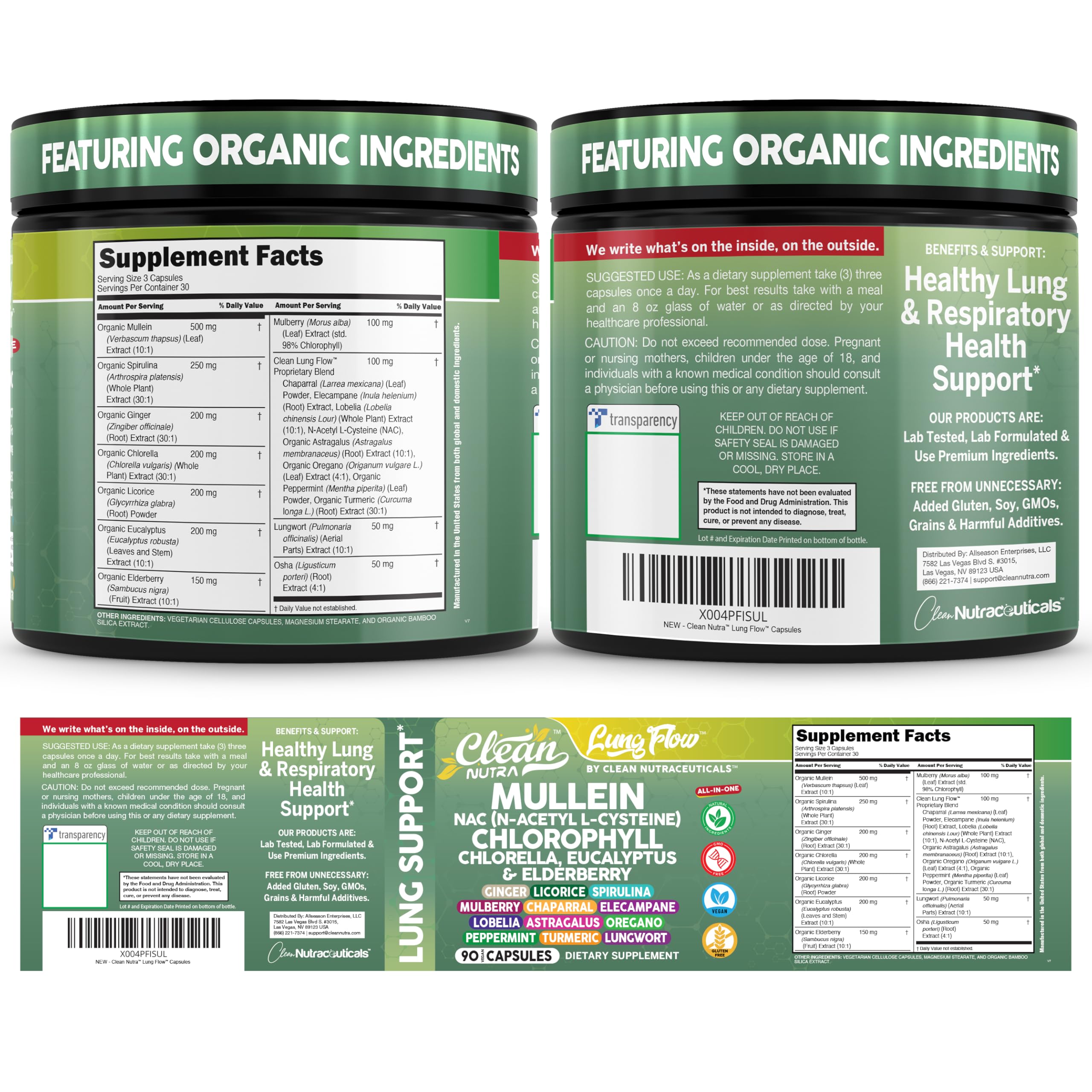 Clean Nutra Respiratory Support Capsules | Breath Easy

