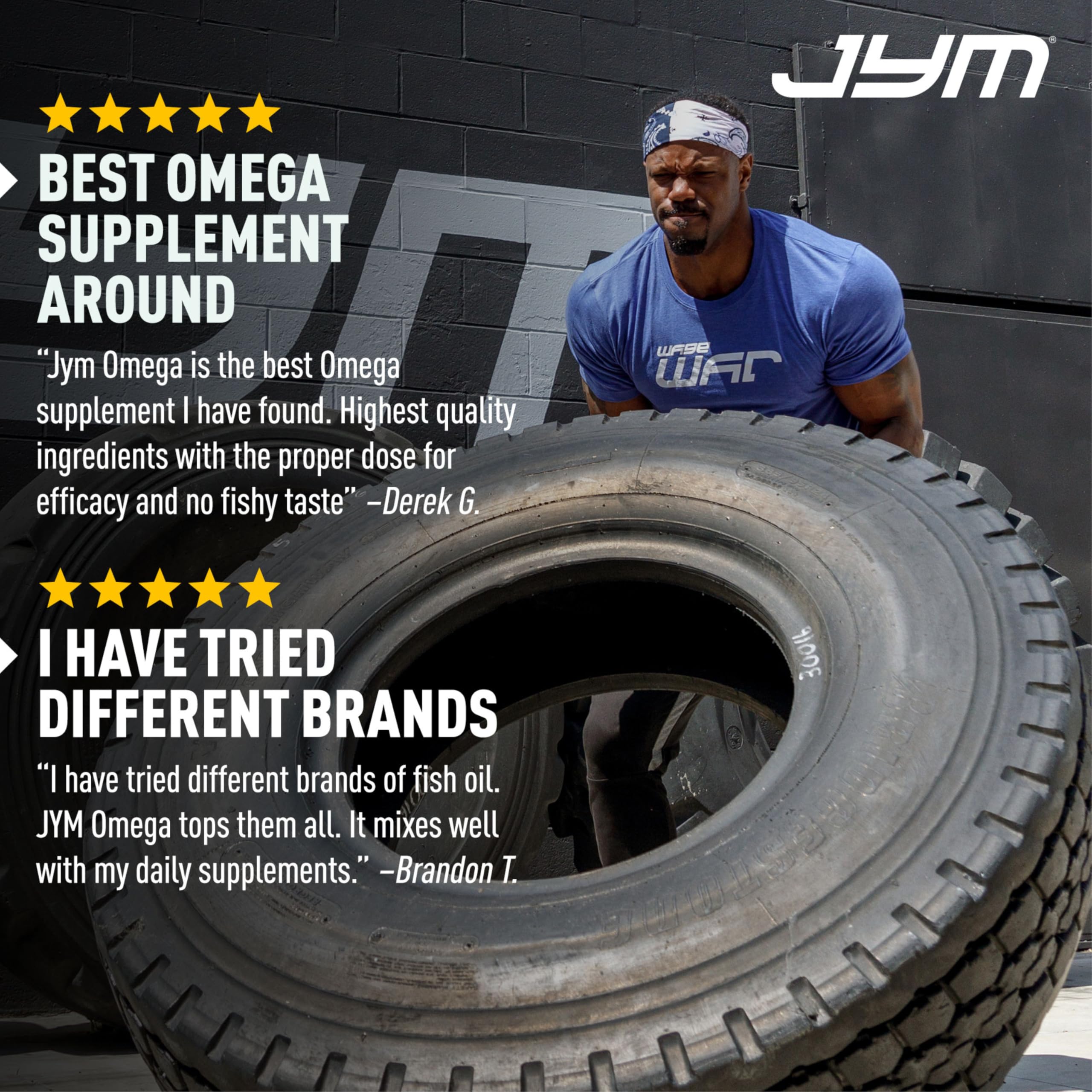 Omega JYM Fish Oil Capsules - Purified Omega-3 EPA DHA

