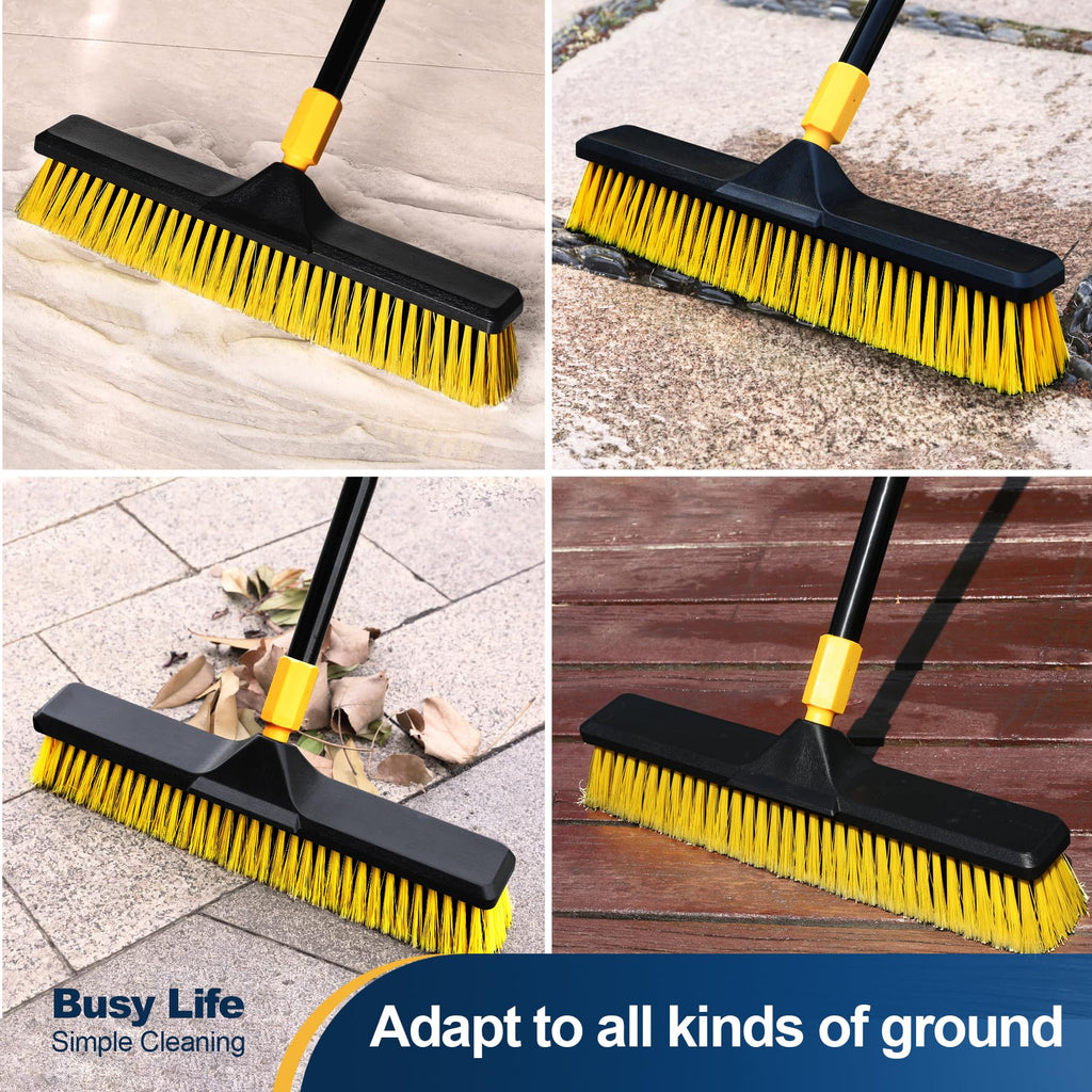 Yocada Heavy-Duty Push Broom with Stiff Bristles

