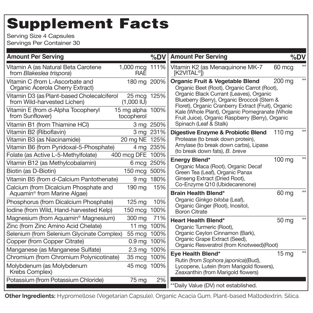 Naturelo Men's Whole Food Multivitamin - Energy & Health

