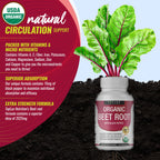 Toplux Organic Beet Root Tablets for Nitric Oxide Support

