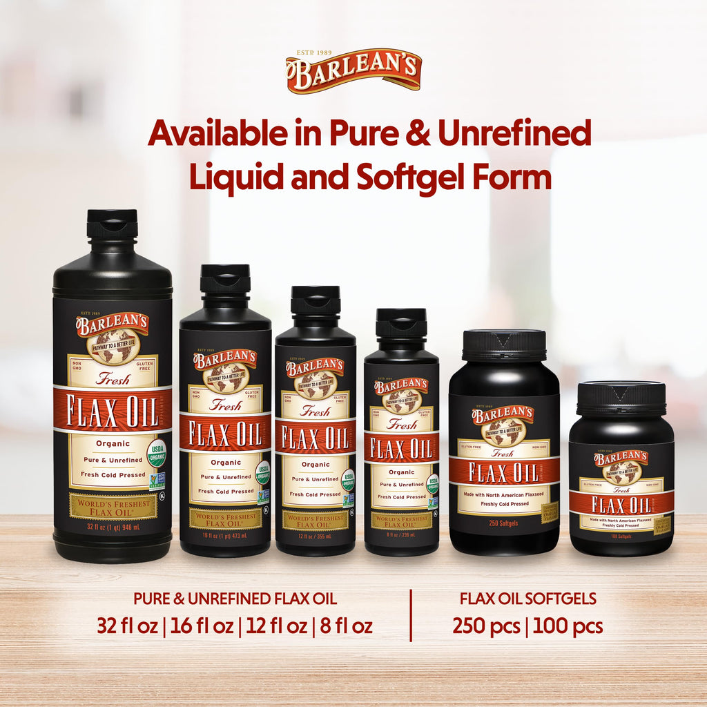 Barlean's Organic Flaxseed Oil - Cold-Pressed Omega-3

