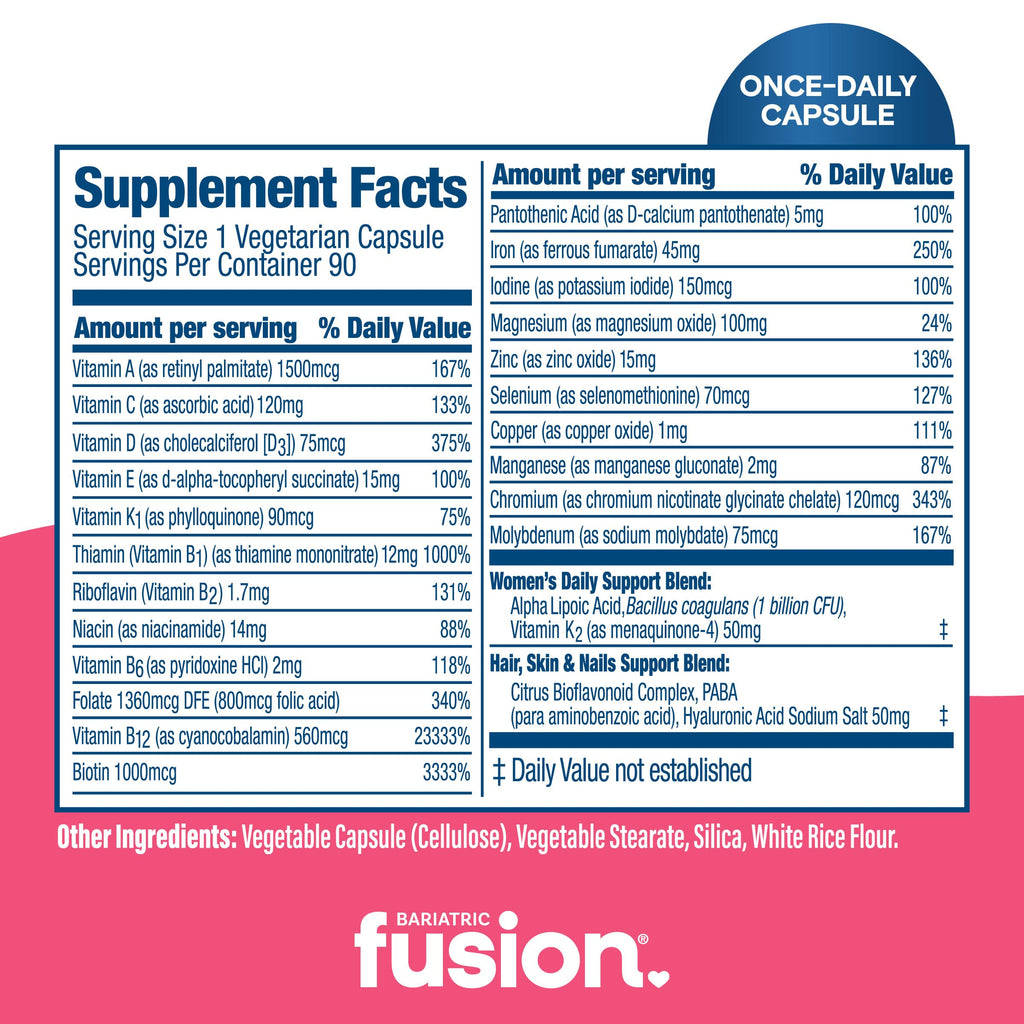 Bariatric Fusion Women’s Multivitamin with Iron


