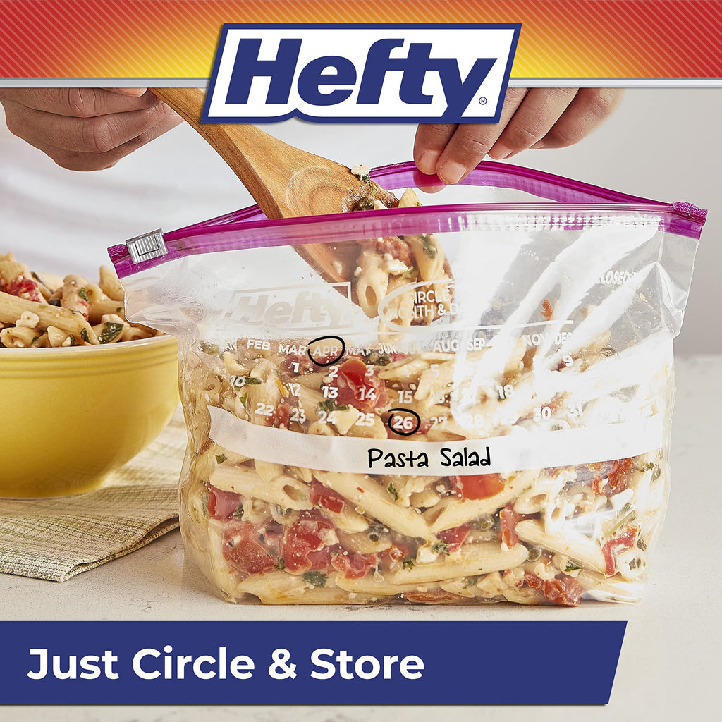 Hefty Calendar Slider Bags with Date Labels


