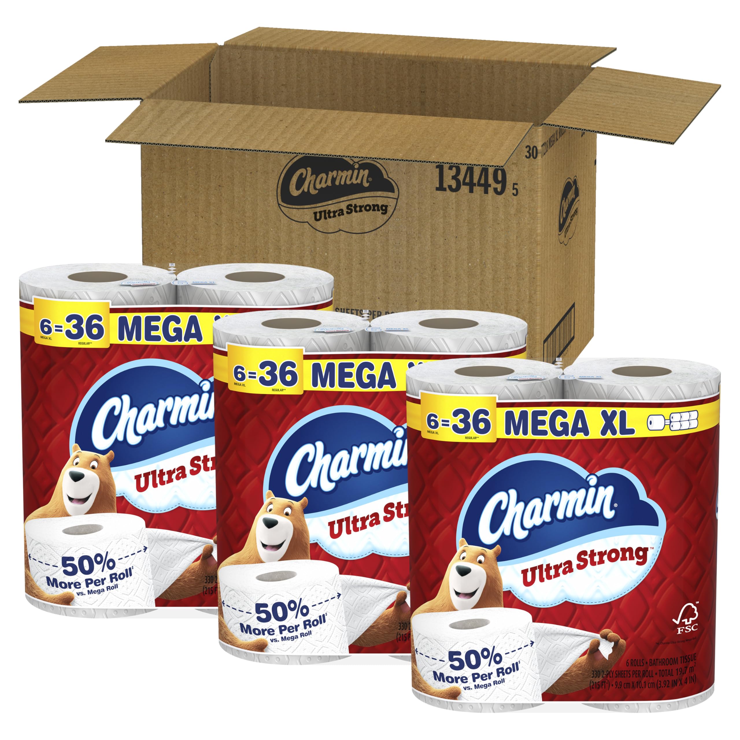 Charmin Ultra Strong Toilet Paper 2-Ply Diamond Weave

