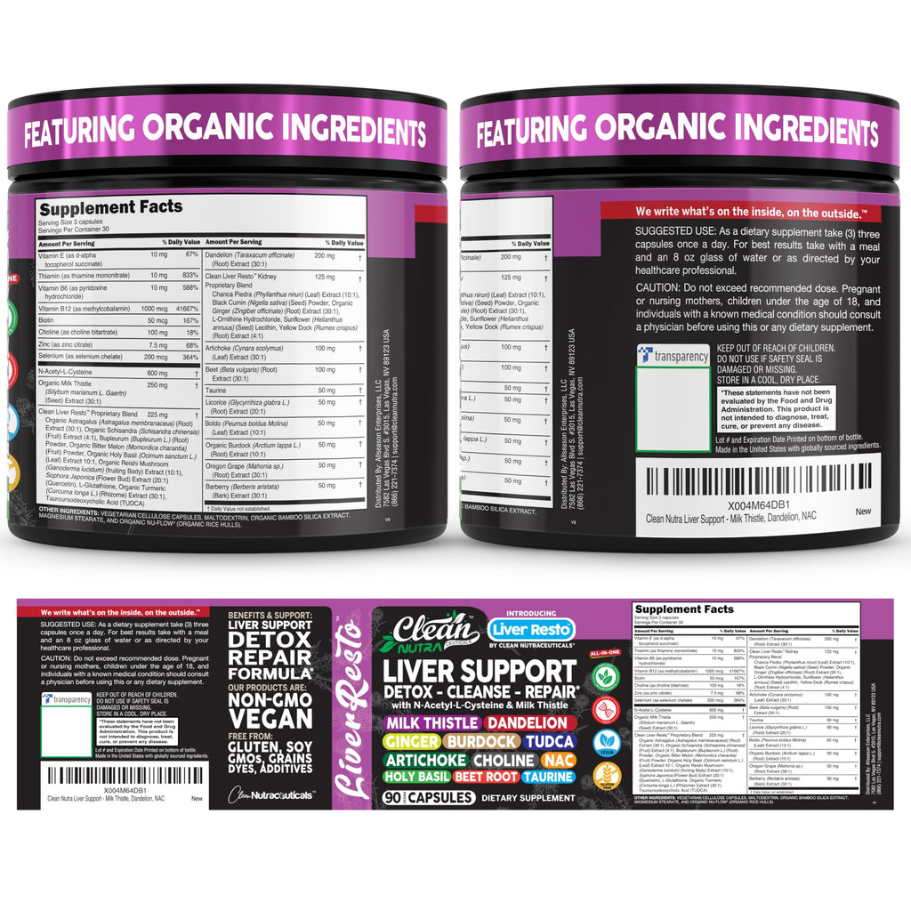 Liver Cleanse Detox & Repair by Clean Nutraceuticals

