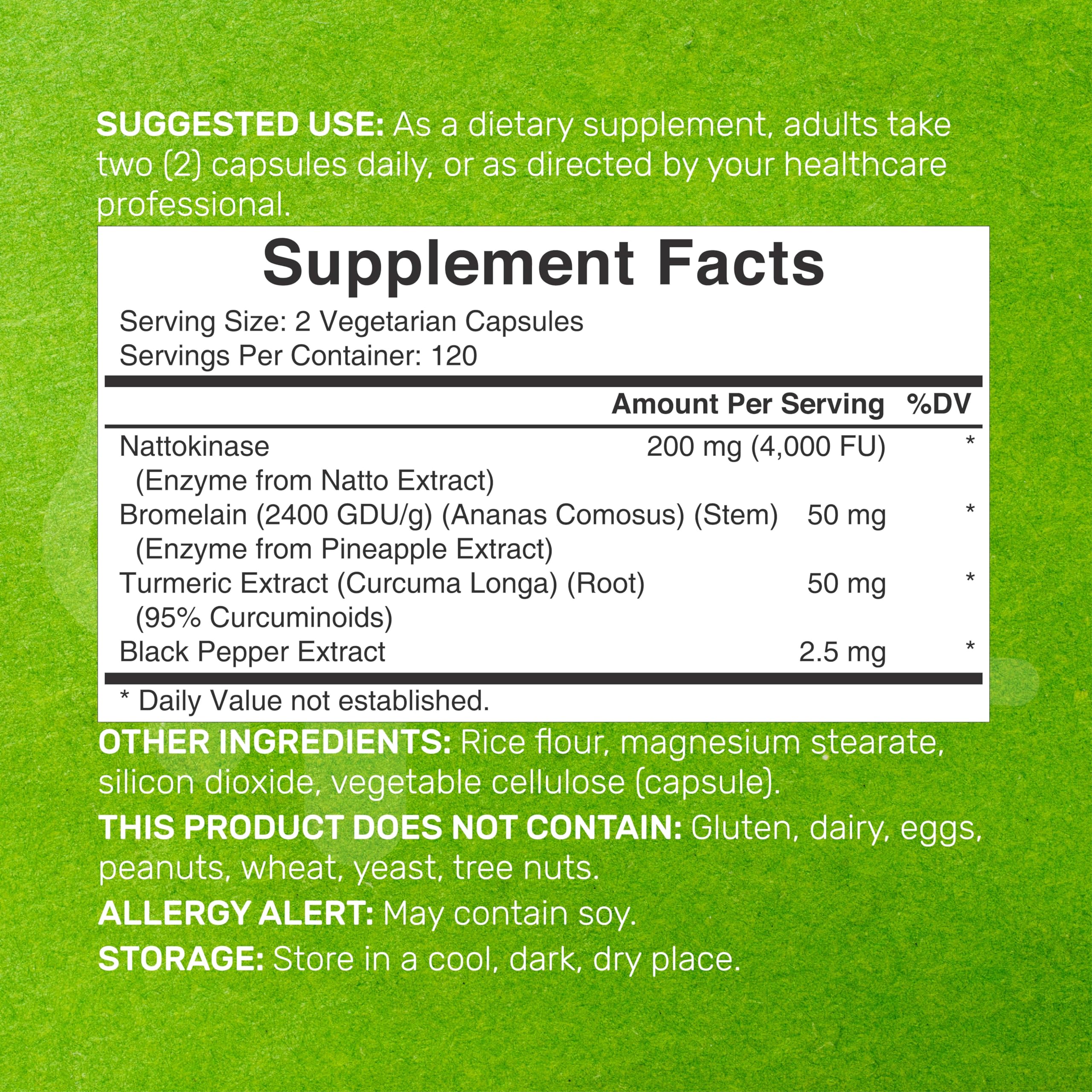 Nattokinase Supplement Capsule Complex

