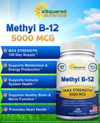 Vitamin B12 Methylcobalamin Supplement by aSquared Nutrition

