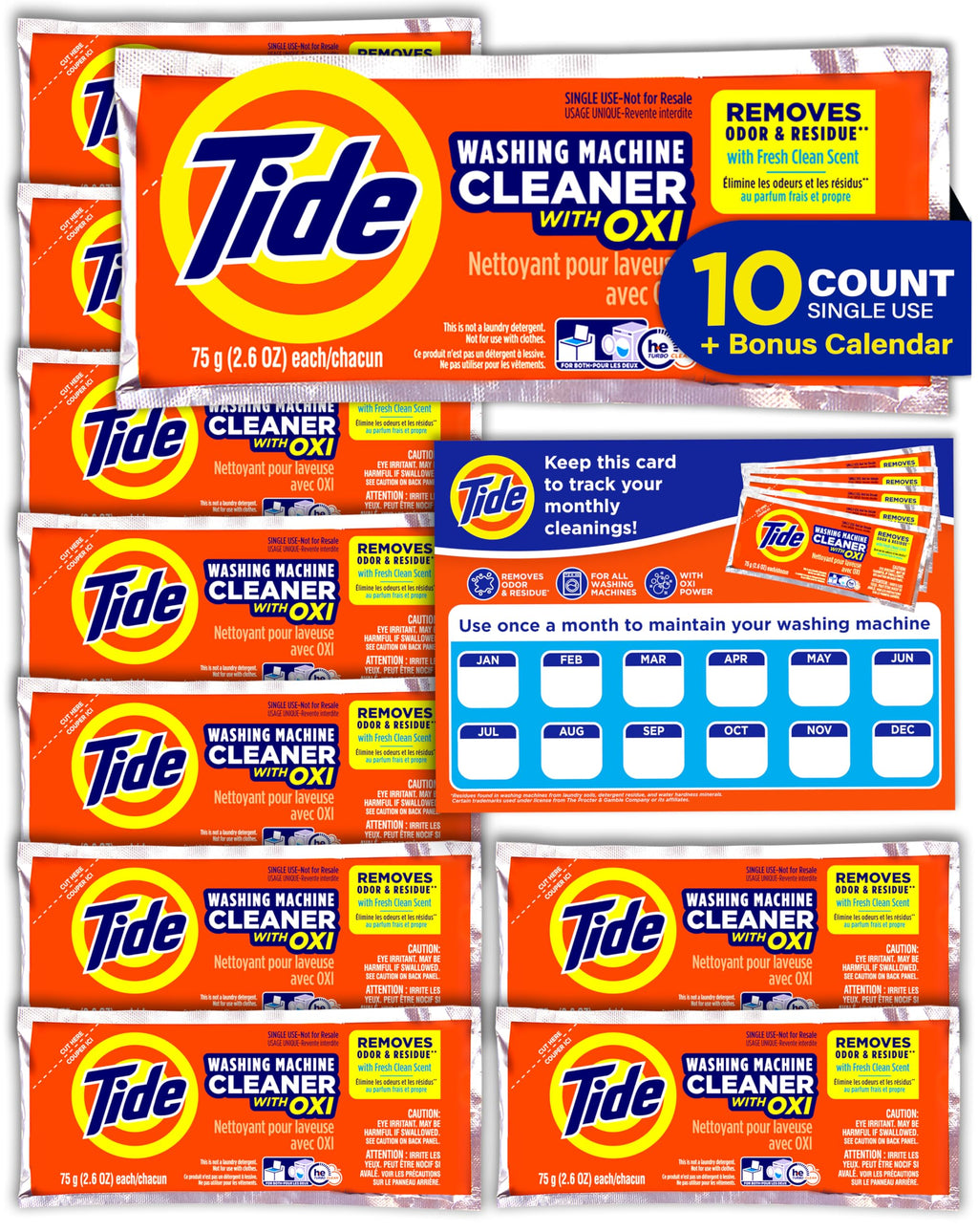 Tide Washing Machine Cleaner with Oxi - Front & Top Loaders

