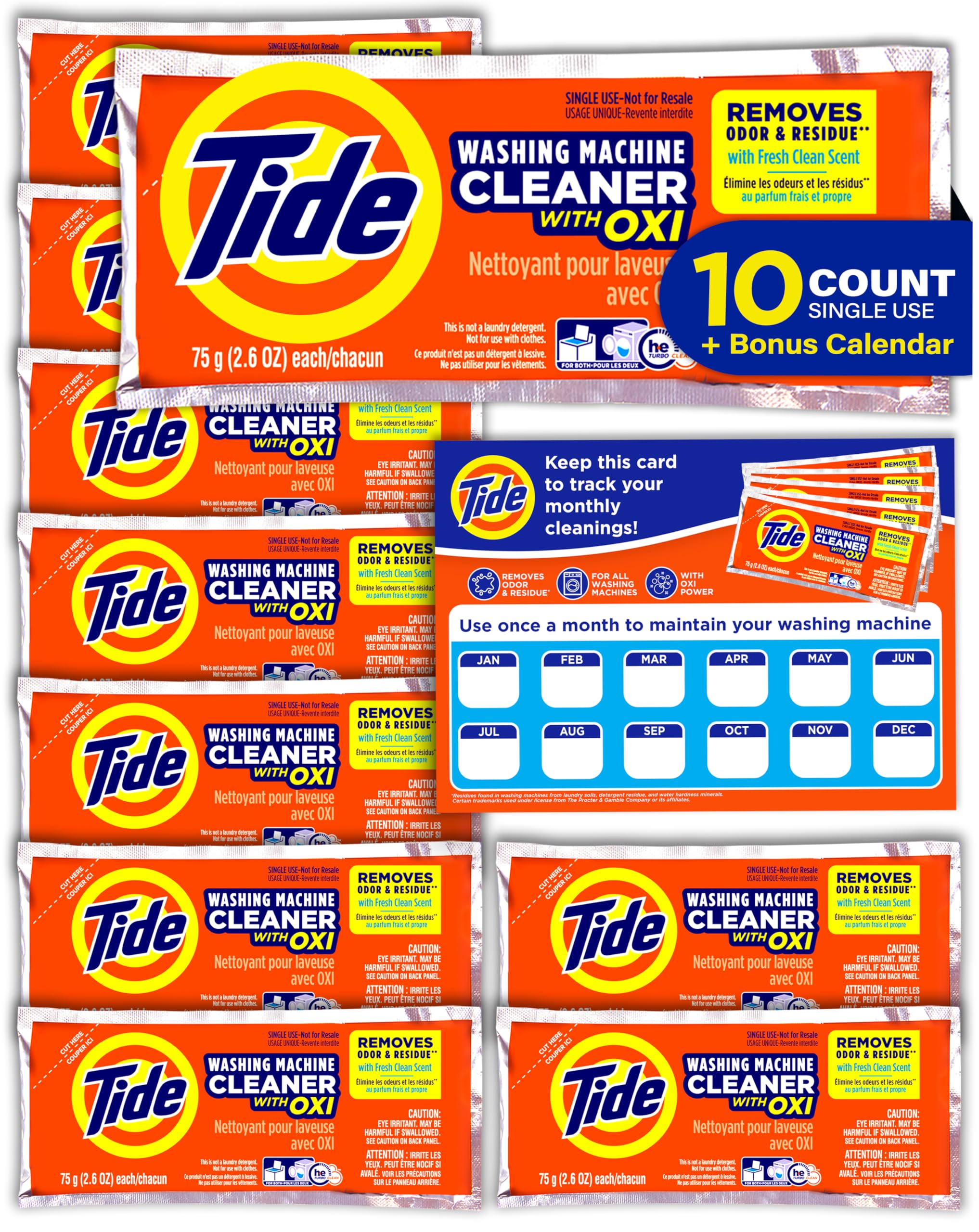 Tide Washing Machine Cleaner with Oxi - Front & Top Loaders

