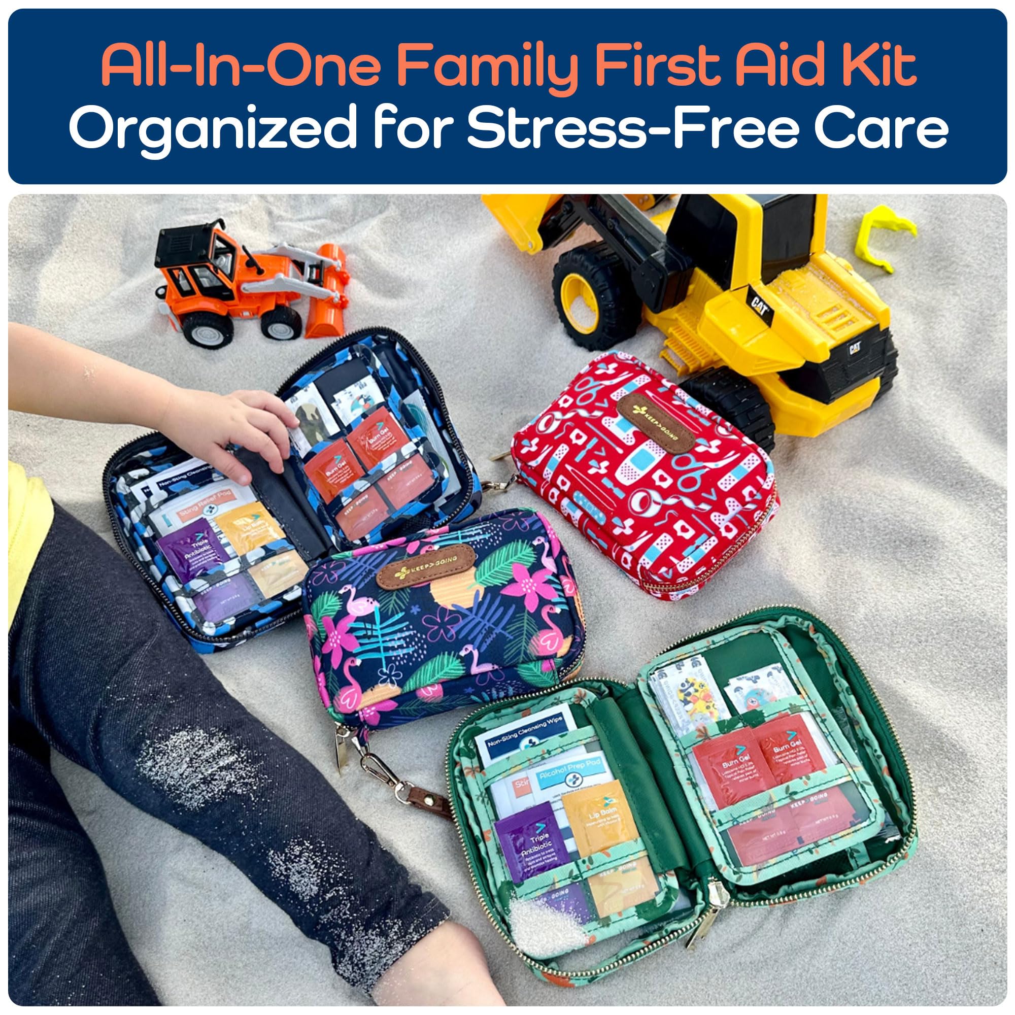 KEEP GOING Travel First Aid Kit – 130 Pc | TSA-Approved

