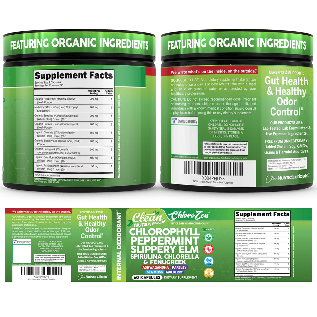Clean Nutra Chlorophyll Capsules for Detox & Freshness

