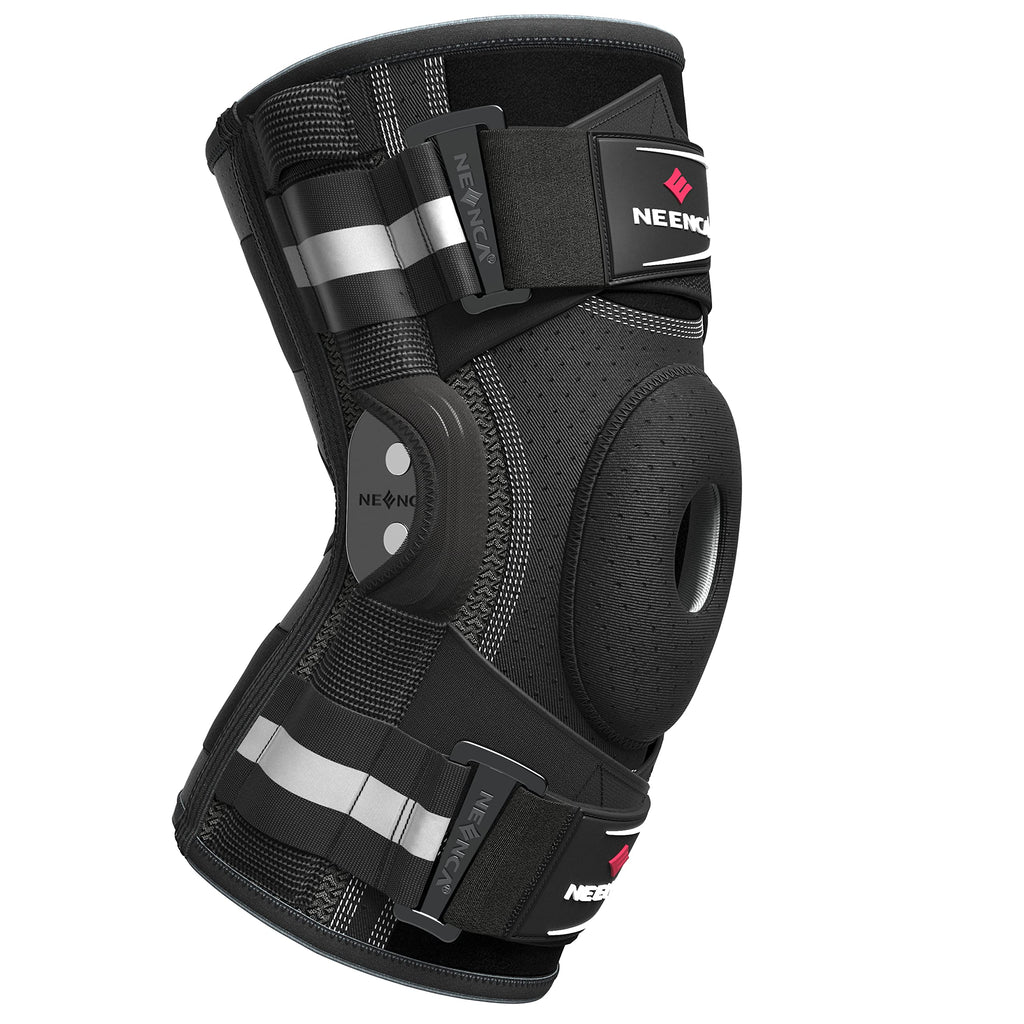 NEENCA Knee Brace with X-Strap Hinged Support

