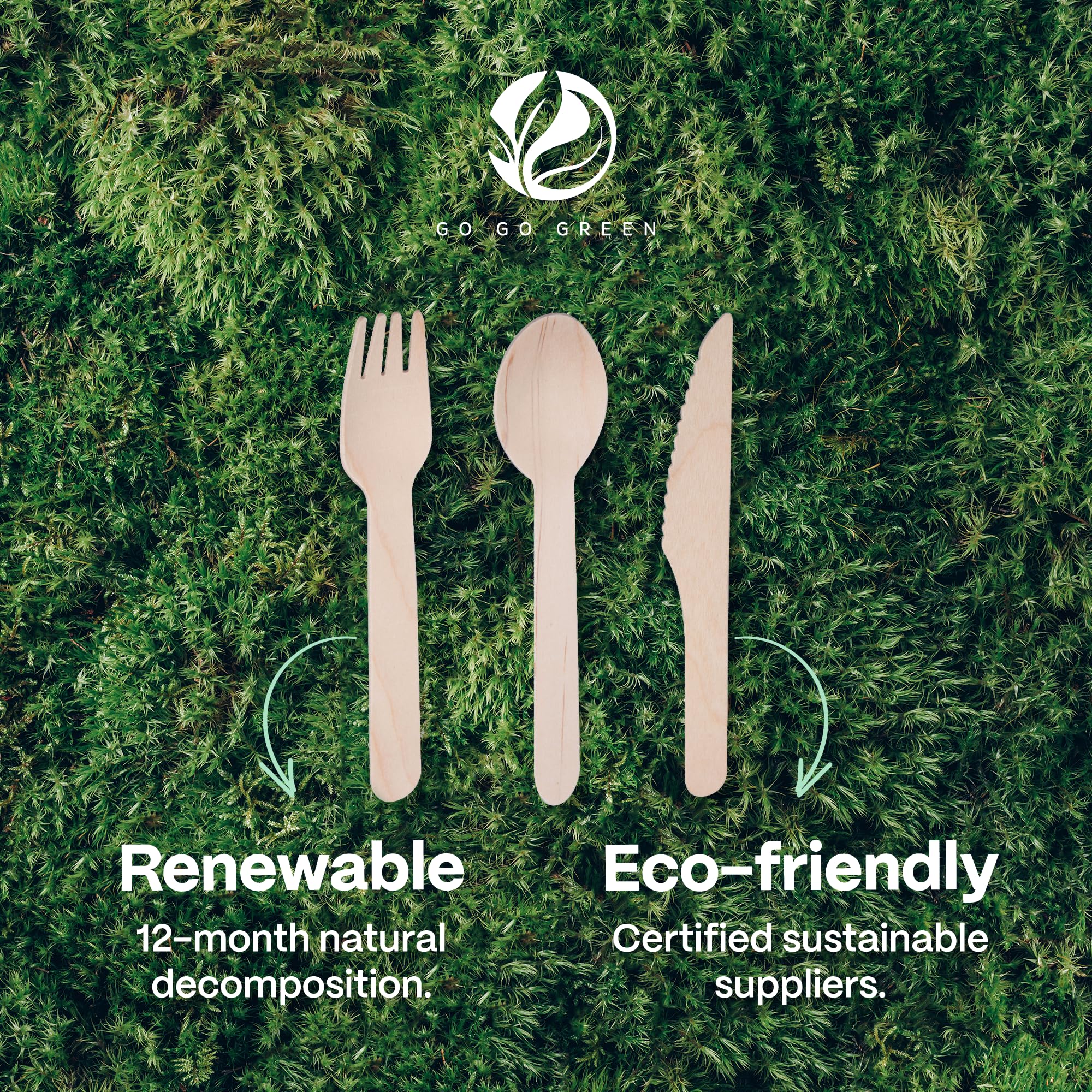 Compostable Cutlery Set - Disposable Utensils

