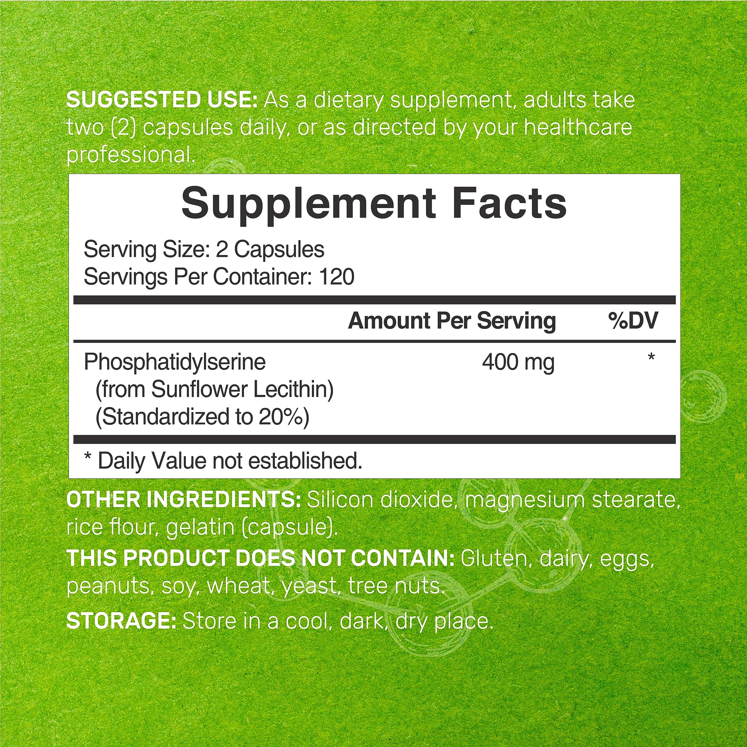 Phosphatidylserine Supplement - Sunflower Lecithin

