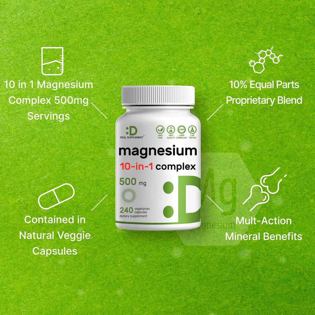 Magnesium Complex 500mg Chelated Supplement

