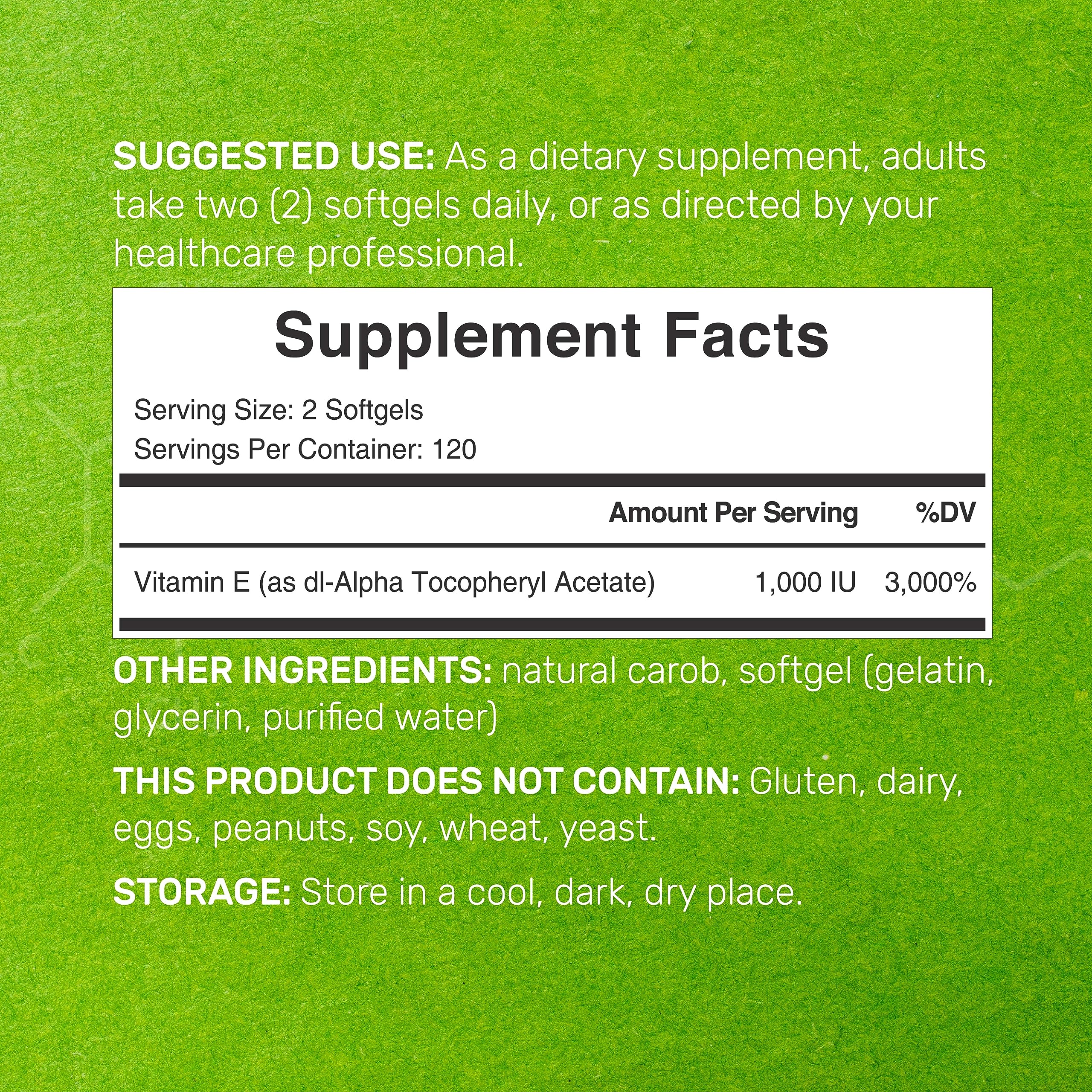 Deal Supplement Vitamin E Dietary Supplement

