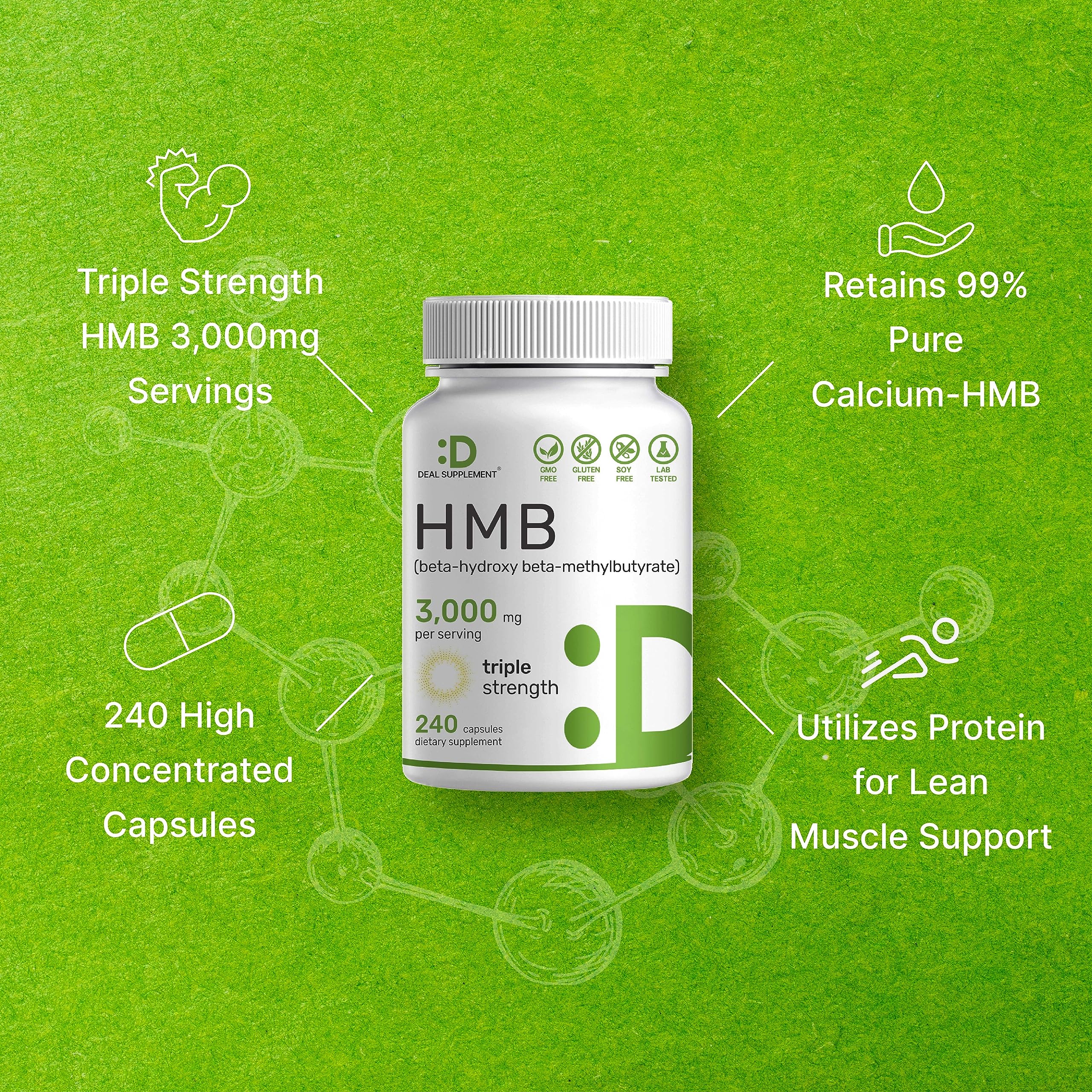 Deal Supplements HMB Calcium for Muscle Support

