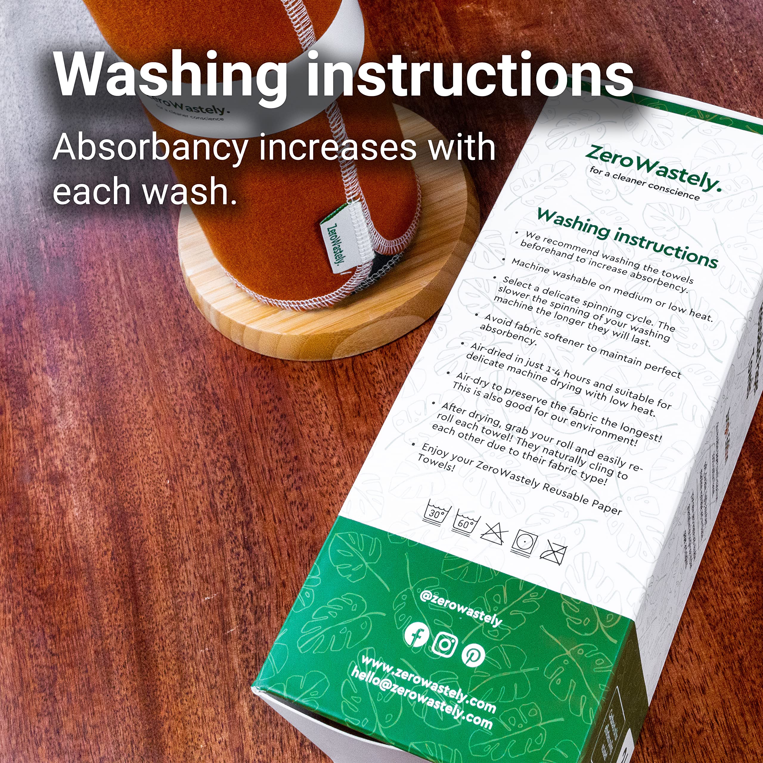 Reusable Paper Towels – Soft Cotton Washable Kitchen Towels

