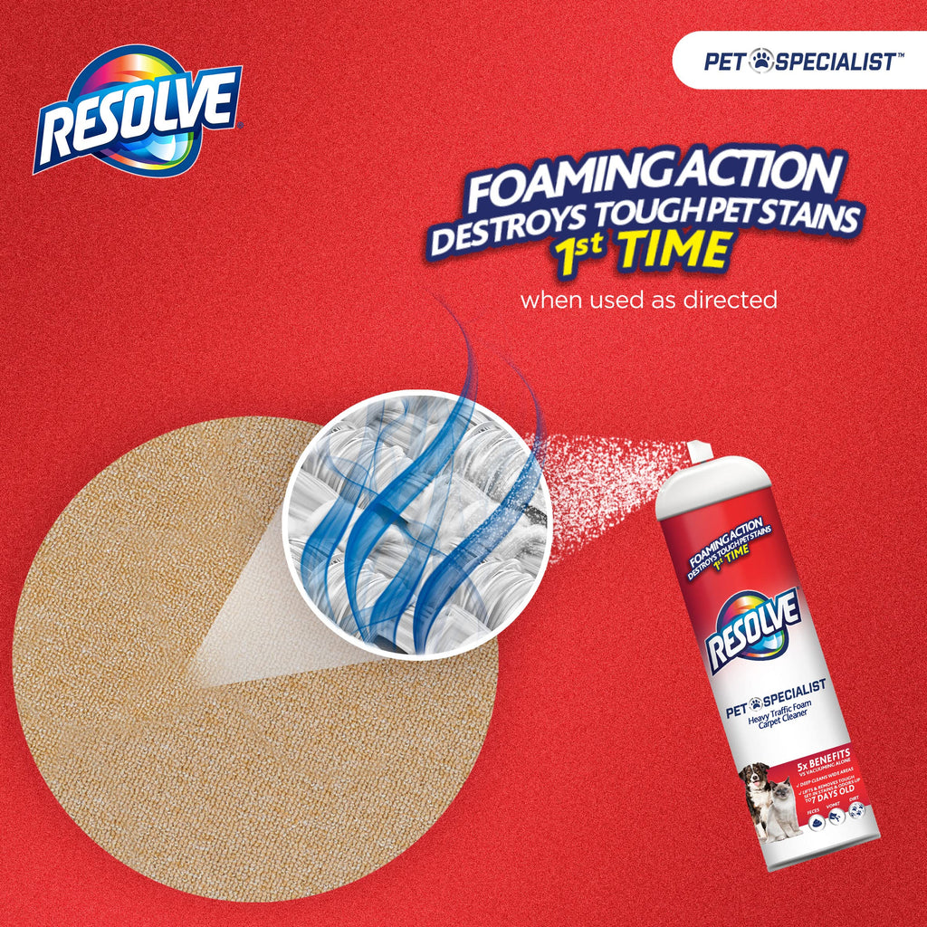 Resolve Pet Specialist Foam Carpet Cleaner Heavy Traffic

