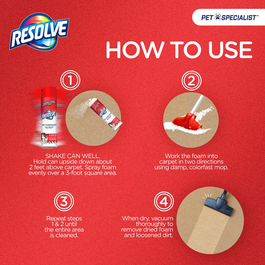 Resolve Pet Specialist Foam Carpet Cleaner Heavy Traffic

